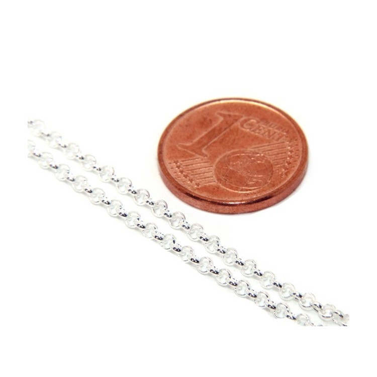 RMB|NALBORI necklace woman or man rolo 'SILVER 925 cm 45 + 5 in 2 colors