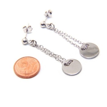 RMB|Silver 925: women's earrings with ball and button pendant