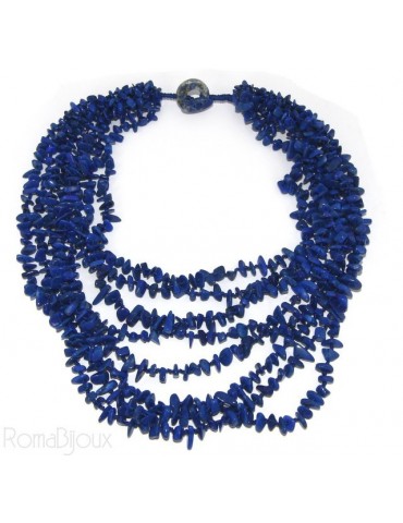 Necklace by Donna Collier Cleopatra 8 wires natural blue Lapis