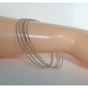 RMB|Argento 925 Bracciale bangle donna cerchi diamantati 5 pezzi