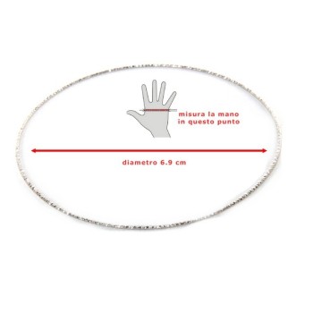 RMB|Argento 925 Bracciale bangle donna cerchi diamantati 5 pezzi