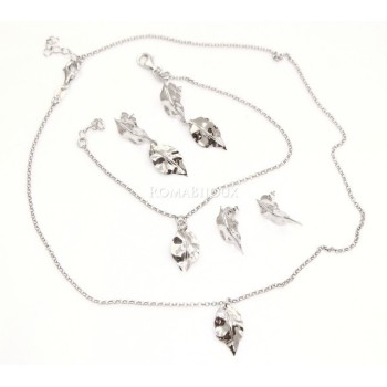 RMB|Gioielli donna in argento 925 realizzati in microfusione foglia argento