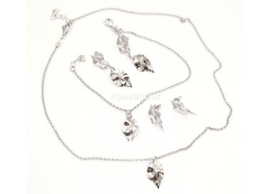 RMB|Gioielli donna in argento 925 realizzati in microfusione foglia argento