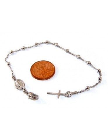 Rosary bracelet man or woman in 925 miraculous Madonna 18