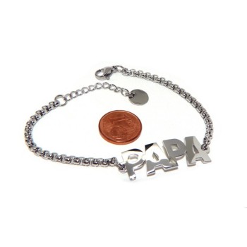 RMB|NALBORI woman bracelet anallergic steel pop corn sweater with plate PAPA '