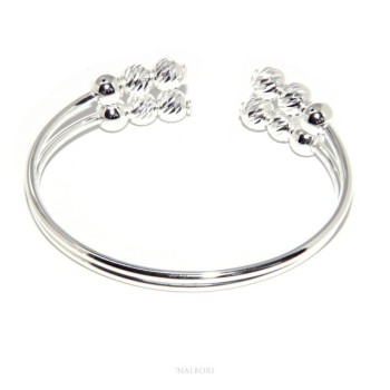 RMB|Bracciale donna schiava aperto doppio contrarie' palline diamantate