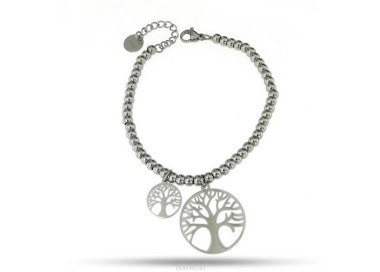 RMB|NALBORI bracelet anallergic steel balls with tree of life pendant
