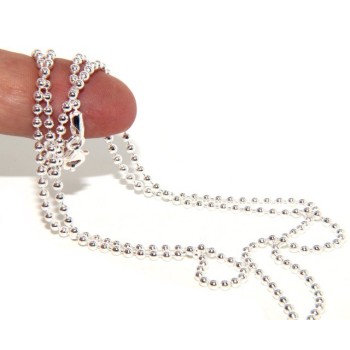 RMB|SILVER 925: Choker necklace dots balls balls 2.5 mm various lengths clear pattern bleached