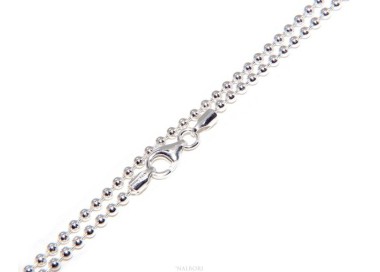 RMB|ARGENTO 925 : Girocollo collana pallini palline balls 2,5 mm varie lunghezze modello chiaro sbiancato