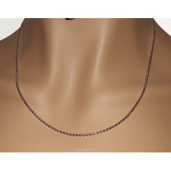 RMB|ARGENTO 925 : Girocollo collana pallini palline balls 2,0 mm varie lunghezze modello scuro anticato