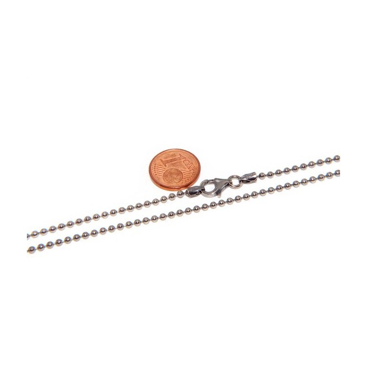 RMB|ARGENTO 925 : Girocollo collana pallini palline balls 2,0 mm varie lunghezze modello scuro anticato