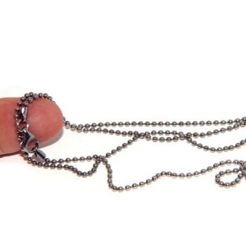 RMB|SILVER 925: Choker necklace balls balls balls 2.0 mm various lengths dark antique model