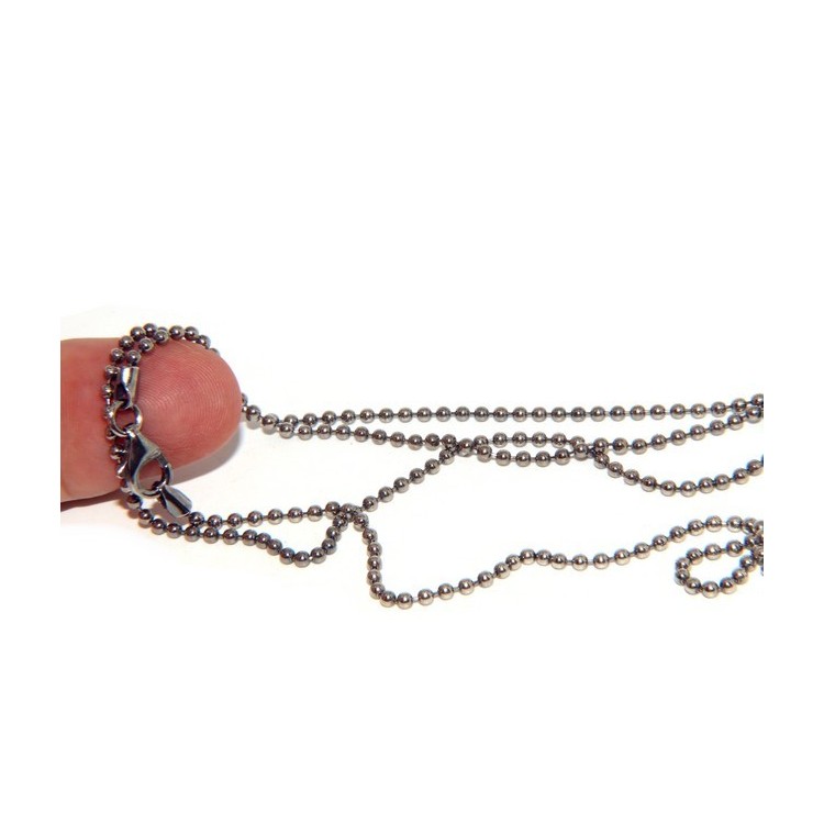 RMB|ARGENTO 925 : Girocollo collana pallini palline balls 2,0 mm varie lunghezze modello scuro anticato