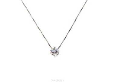 RMB|Collier necklace 925 silver man woman point light bright white zircon 5 mm