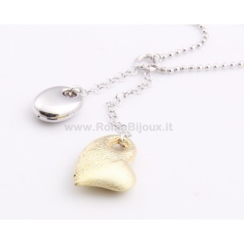 RMB|SILVER 925: Choker Beads Faux Saliscendi with Heart Pendant Yellow
