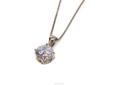 RMB|Collier necklace 925 silver man woman point light bright white zircon 8 mm