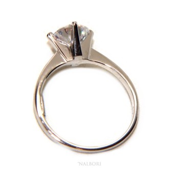 RomaBijoux|silver 925  Solitaire with zircon 7,0 mm brilliant cut