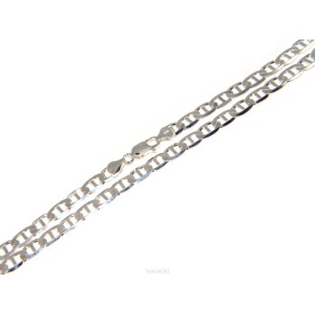 RMB|SILVER 925: Necklace or Bracelet man marine navy crosspiece 7 x 13 mm solid full diamond