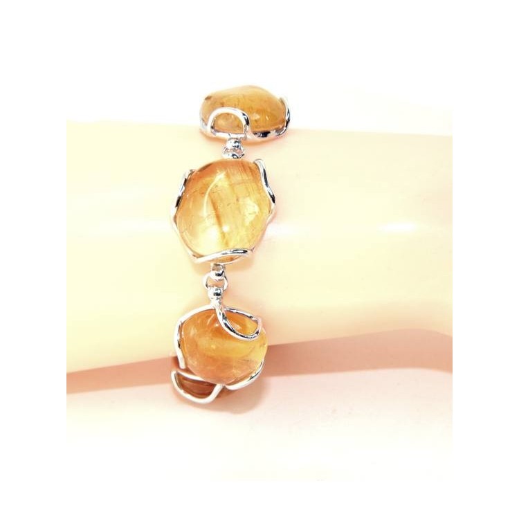 RMB|Woman bracelet in 925 silver and natural yellow citrine stones 30 gr
NALBORI