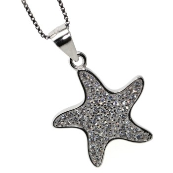 RMB|NALBORI Silver 925: Necklace Venetian woman necklace with starfish pendant pavé zircons