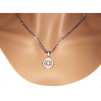 RMB|NALBORI SILVER 925 solid: Marine necklace for men with rudder pendant