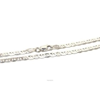 RMB|ARGENTO 925 : Collana o Bracciale uomo catena maglia marina 3 mm massiccia chiara NALBORI