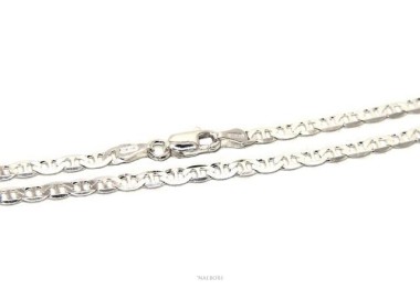 RMB|ARGENTO 925 : Collana o Bracciale uomo catena maglia marina 3 mm massiccia chiara NALBORI