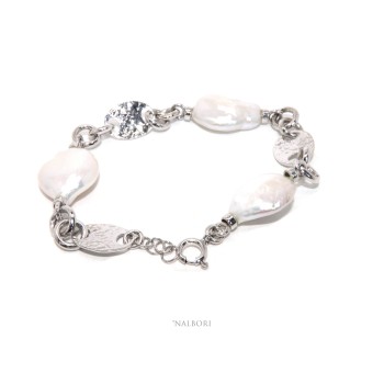 RMB|Bracciale donna in Argento 925 e perla barocca scaramazza naturale