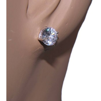 RMB|NALBORI Parure donna punto luce 7 mm in argento 925 con zircone. Catena veneziana ciondolo passante e Orecchini abbinati