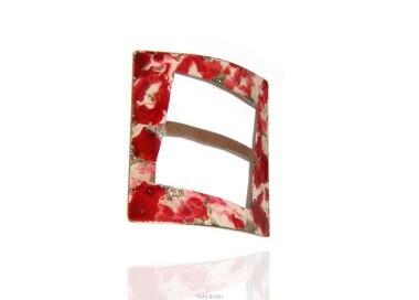 RMB|ff_10 Ferma Pareo o Foulard donna Rame 999 NALBORI arancione scuro aragosta panna glitter