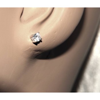 RMB|Parure donna punto luce 4 mm in argento 925 con zircone. Catena veneziana ciondolo passante e Orecchini abbinati NALBORI