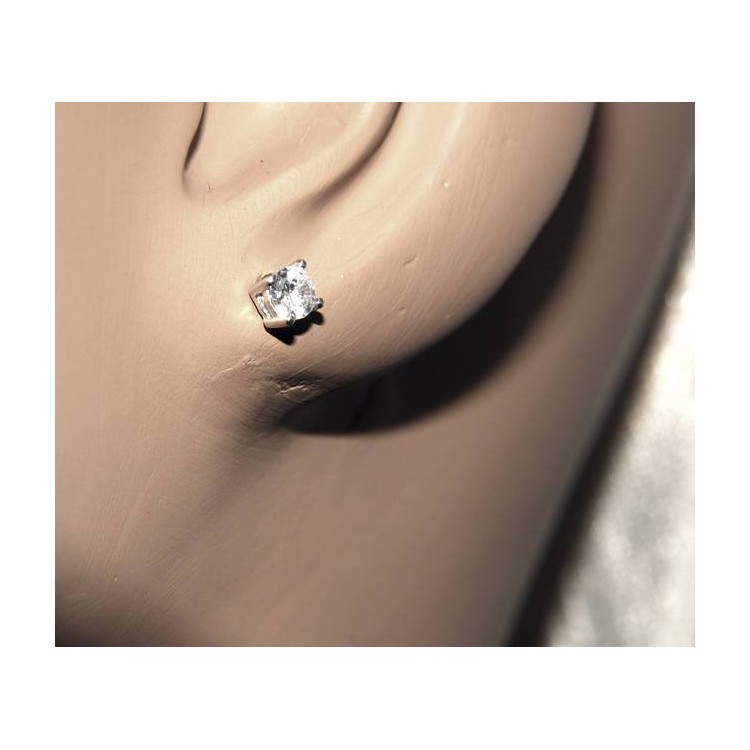 RMB|Parure donna punto luce 4 mm in argento 925 con zircone. Catena veneziana ciondolo passante e Orecchini abbinati NALBORI