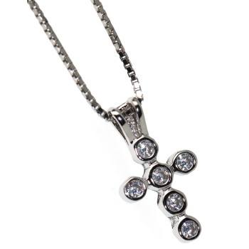 RMB|Collana argento 925 donna o uomo ciondolo croce piccola NALBORI
