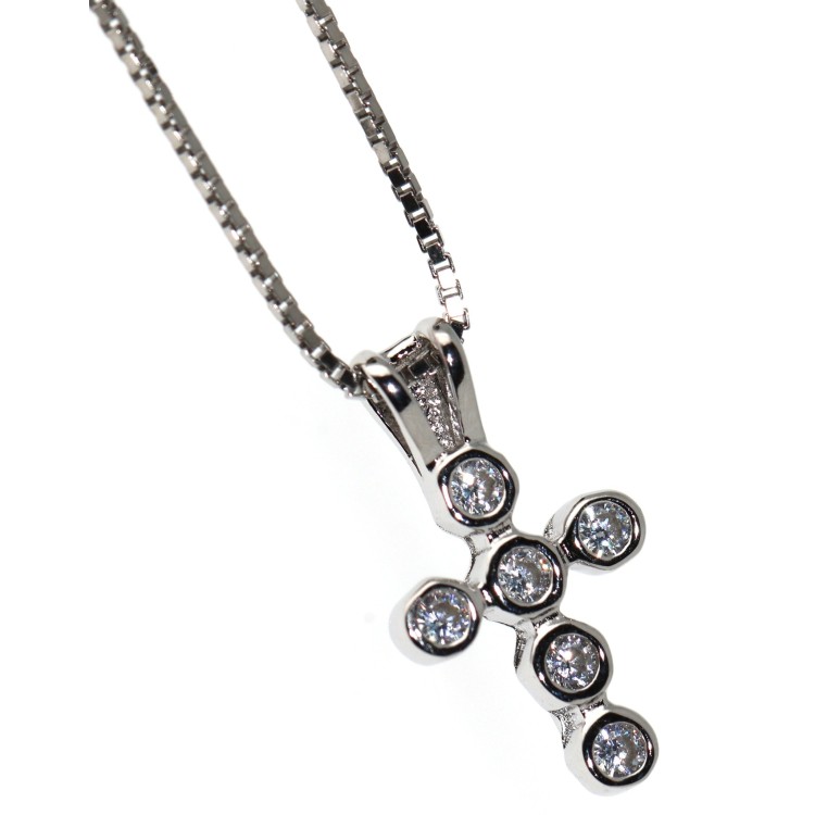 RMB|Collana argento 925 donna o uomo ciondolo croce piccola NALBORI