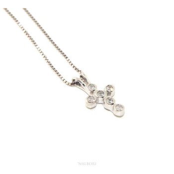 RMB|Collier donna o uomo veneziana con ciondolo croce piccola NALBORI