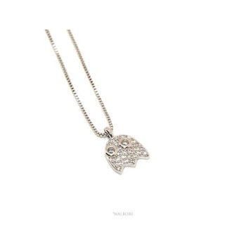 RMB|Collier woman Venetian necklace with zircon pavé phantasm pendant NALBORI