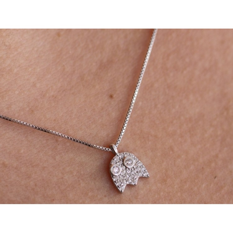 RMB|silver 925 chain baby and woman zircon pavé phantasm pendant brand NALBORI