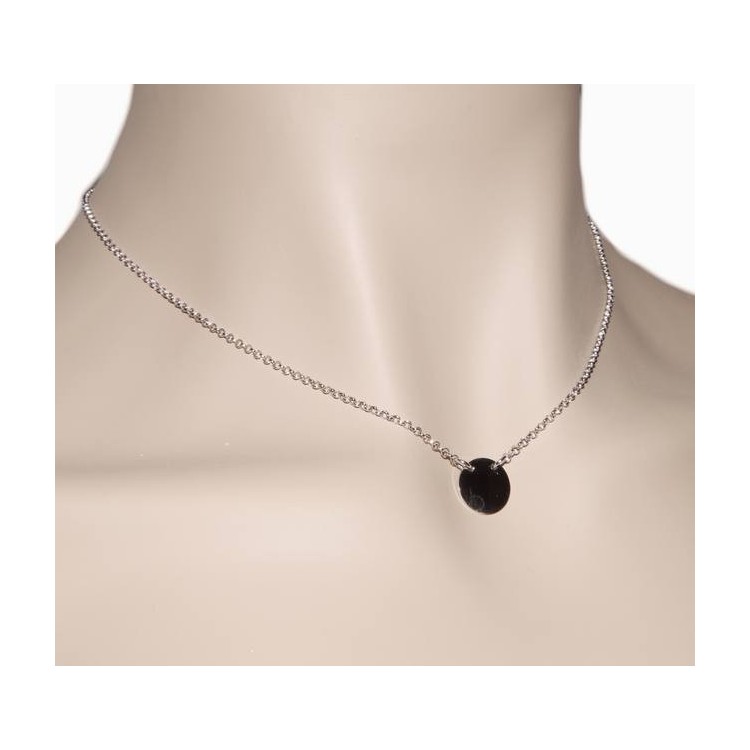 RMB|NALBORI collana donna Argento 925 rolo' 45+5 con medaglietta tonda massiccia