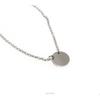 RMB|NALBORI collana donna Argento 925 rolo' 45+5 con medaglietta tonda massiccia