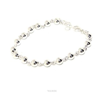 RMB|NALBORI bracelet silver 925 spheres 6 mm Marseillaise alternate