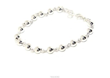 RMB|NALBORI bracelet silver 925 spheres 6 mm Marseillaise alternate