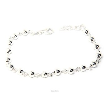 RMB|NALBORI bracciale argento 925 sfere 5 mm marsigliese alternate