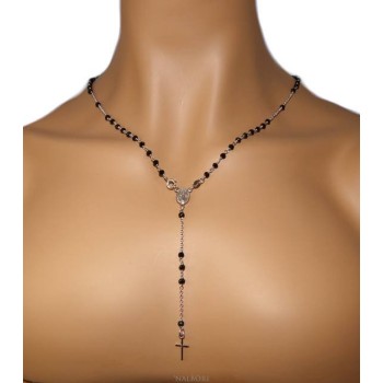 RMB|collana corona di rosario con crocefisso e madonna miracolosa. da indossare ogni giorno