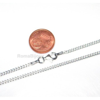 RMB|ARGENTO 925 : Girocollo collana o bracciale uomo donna grumetta 2,00 mm  chiara sbiancata