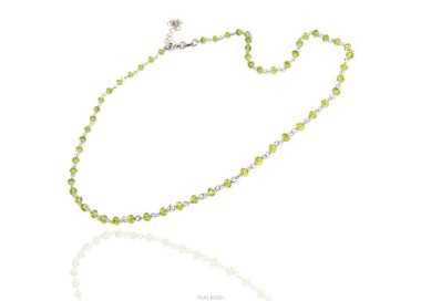 RMB|NALBORI collana argento 925 per uomo o donna con cristallo verde lime 3,5 mm marsigliese fatta a mano 45+5 nalbori_1208