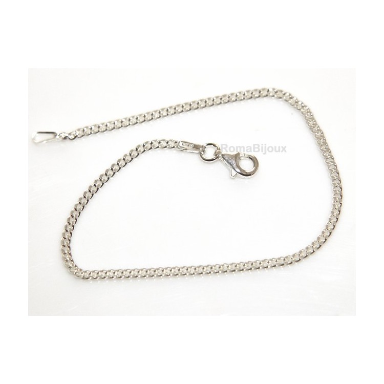 RMB|ARGENTO 925 : Girocollo collana o bracciale uomo donna grumetta 2,00 mm  chiara sbiancata