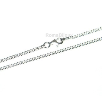 RMB|ARGENTO 925 : Girocollo collana o bracciale uomo donna grumetta 2,00 mm  chiara sbiancata