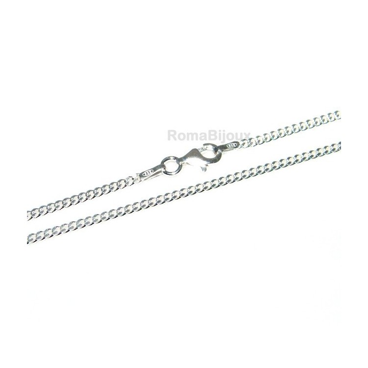 RMB|ARGENTO 925 : Girocollo collana o bracciale uomo donna grumetta 2,00 mm  chiara sbiancata