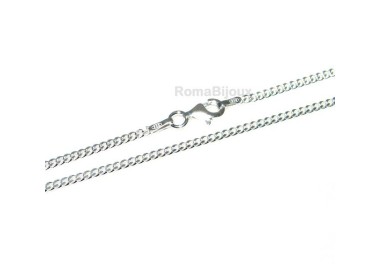 RMB|ARGENTO 925 : Girocollo collana o bracciale uomo donna grumetta 2,00 mm  chiara sbiancata
