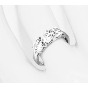 RMB|NALBORI anello trilogy donna zirconi bianchi 5 mm regolabile